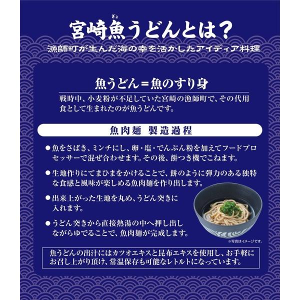 たけしの家庭の医学で放送された宮崎の魚うどん 食塩・1袋220g入・シイラ