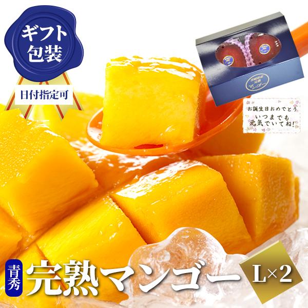 2025 宮崎完熟マンゴー 秀品-通常玉（青秀）中サイズ×2玉 宮崎産 完熟 極上 朝採れ